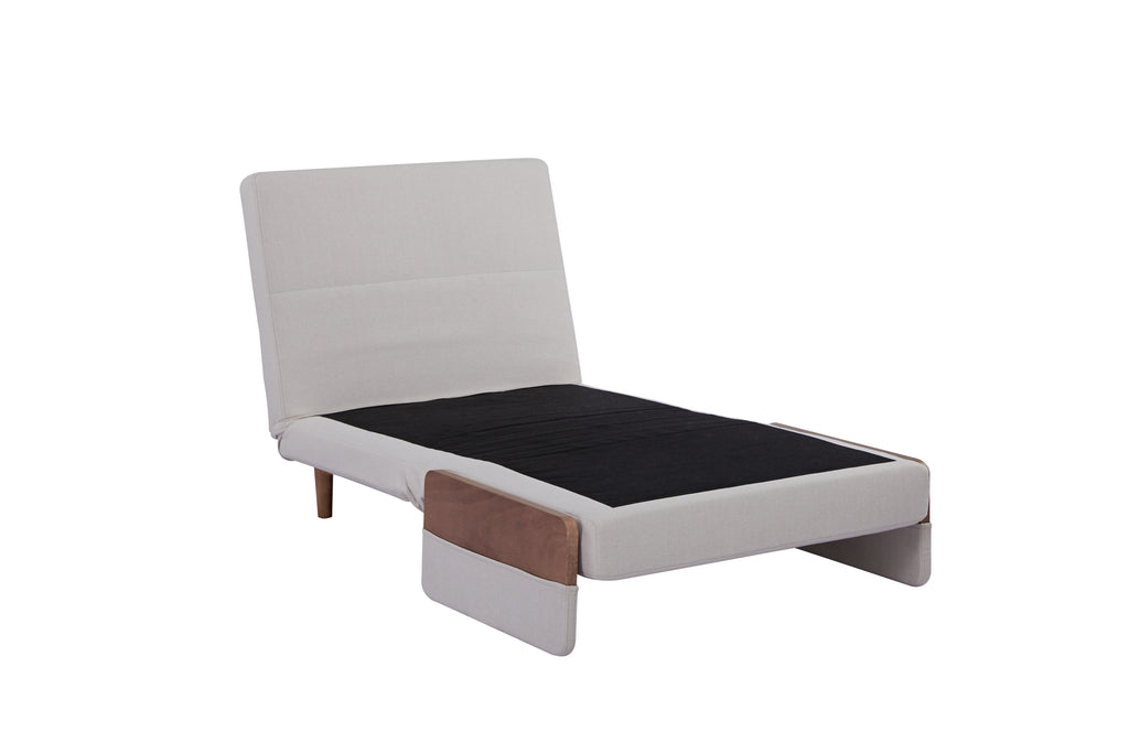 TRIO Modern Foldable Sofa Bed - Single-Seater with Breathable Linen Fabric, Converts in 10 Sec, 6-Level Adjustable Backrest, Silent Hinges, Space-Saving Multi-Functional Sleeper Sofa.