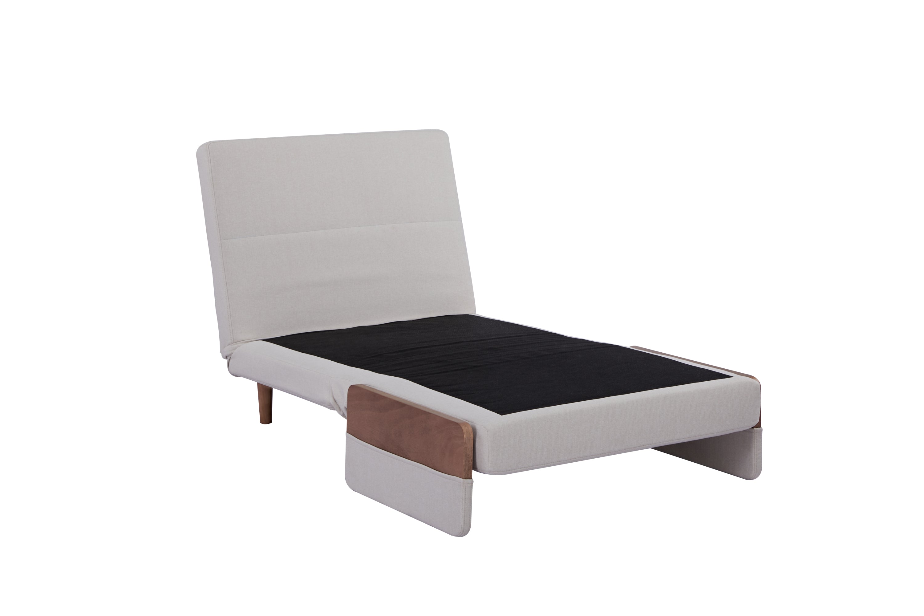 TRIO Modern Foldable Sofa Bed - Single-Seater with Breathable Linen Fabric, Converts in 10 Sec, 6-Level Adjustable Backrest, Silent Hinges, Space-Saving Multi-Functional Sleeper Sofa.