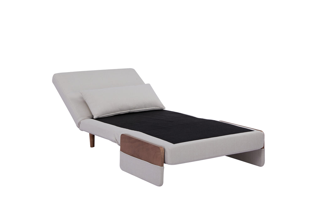 TRIO Modern Foldable Sofa Bed - Single-Seater with Breathable Linen Fabric, Converts in 10 Sec, 6-Level Adjustable Backrest, Silent Hinges, Space-Saving Multi-Functional Sleeper Sofa.