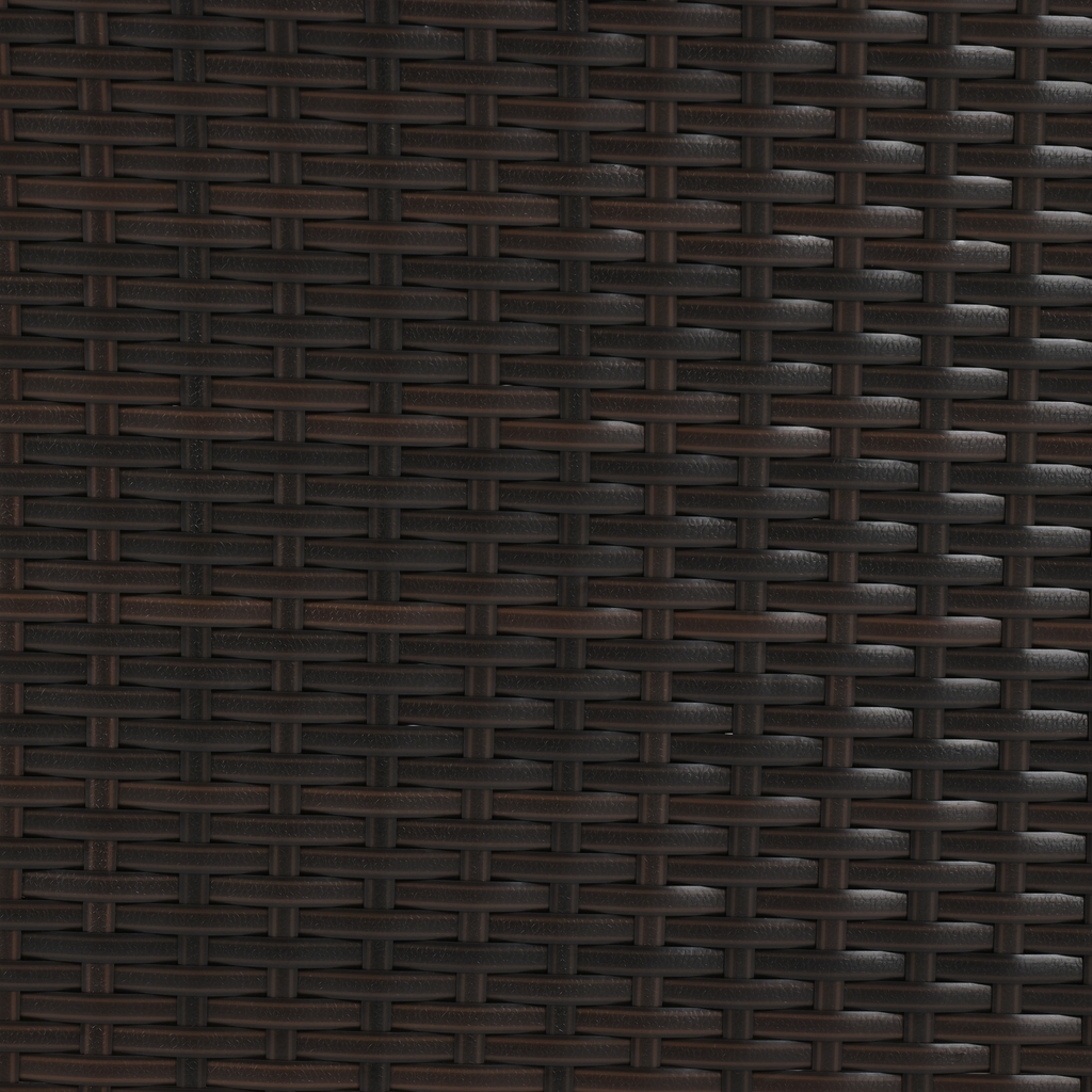 GO 4-Piece Garden Furniture, Patio Seating Set, PE Rattan Outdoor Sofa Set, Wood Table and Legs, Brown and Beige