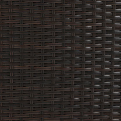 GO 4-Piece Garden Furniture, Patio Seating Set, PE Rattan Outdoor Sofa Set, Wood Table and Legs, Brown and Beige