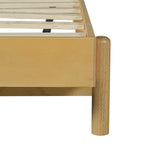 Modern Queen Bed Frame Set with 2 Nightstands, Beige Wood Platform Bed with Headboard and Matching Bedside Tables for Bedroom Bedroom Set