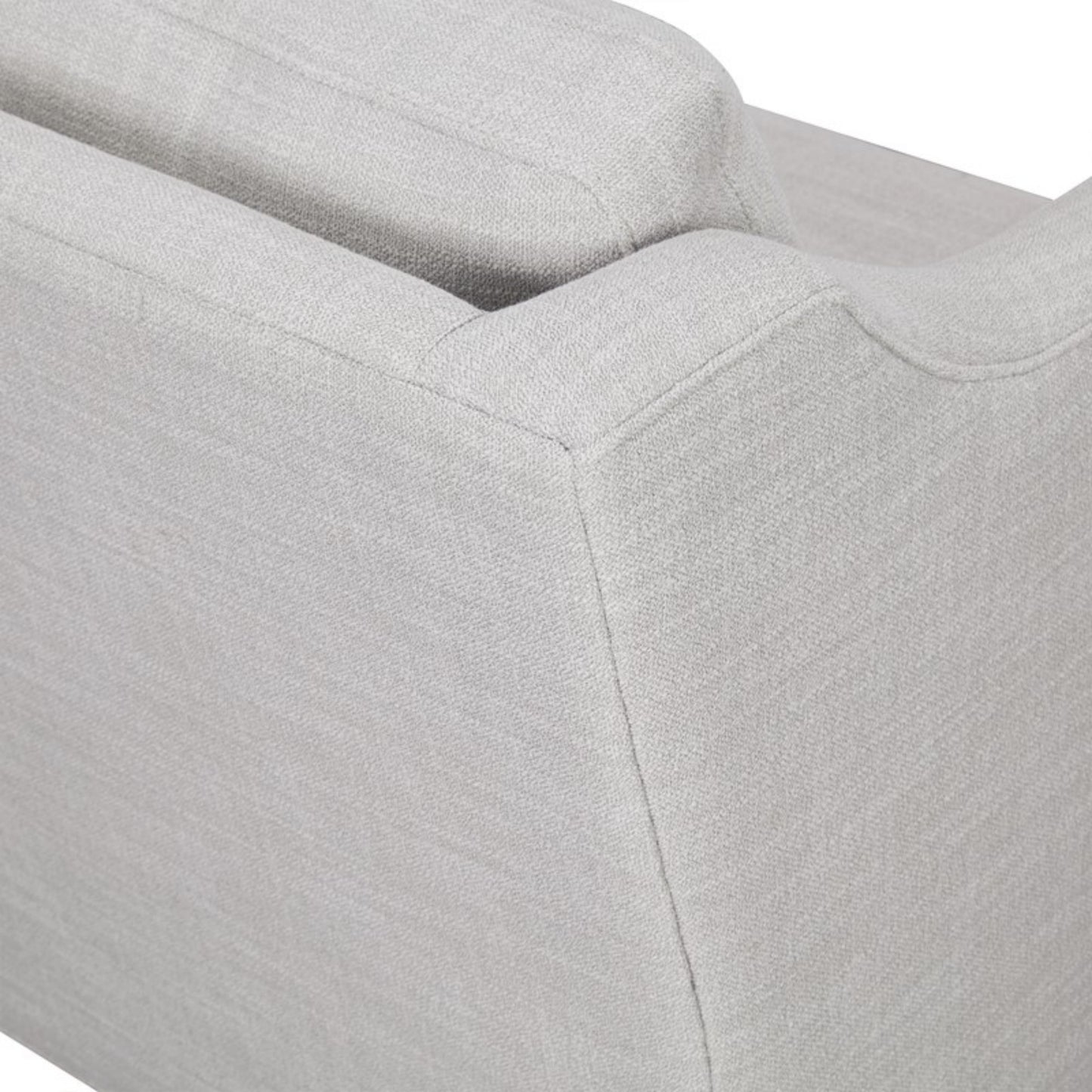 Modern Luxurious Chair with High Track Arms in Beige Polyester Fabric and Oak Finish Accent Chair