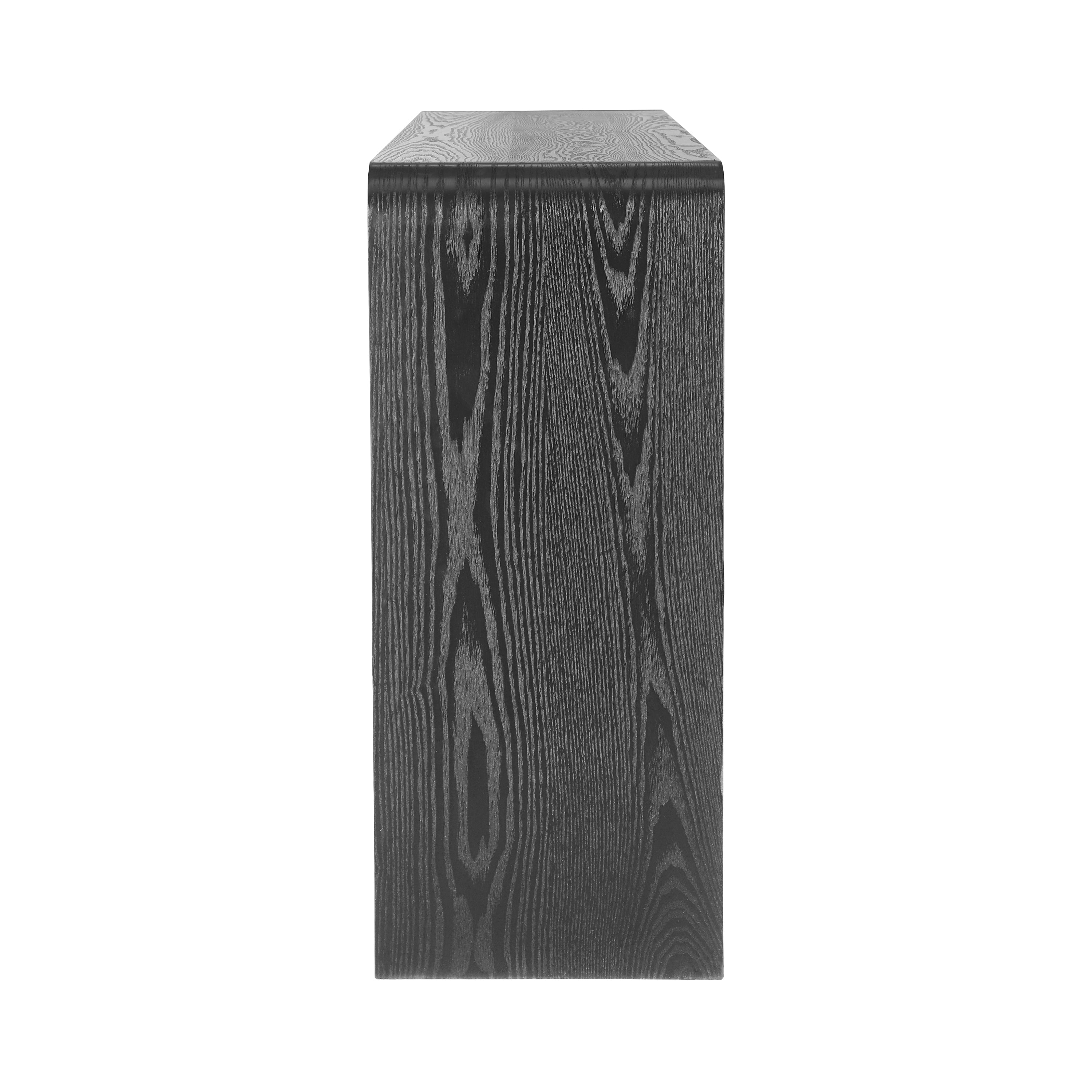 Modern 3-Drawer Console Table with Vertical Slats, Round Edge Design, Perfect for Entryway, Hallway or Behind Sofa