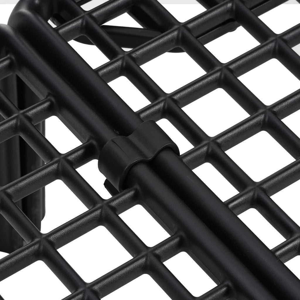 5 Piece Patio Conversation Sets, Modern Outdoor Patio Sectional Furniture Set with Square Coffee Table, Waterproof Thick Cushion Deep Seating for Porch, Balcony, Black & Dark Gray