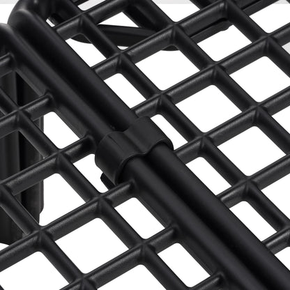 5 Piece Patio Conversation Sets, Modern Outdoor Patio Sectional Furniture Set with Square Coffee Table, Waterproof Thick Cushion Deep Seating for Porch, Balcony, Black & Dark Gray