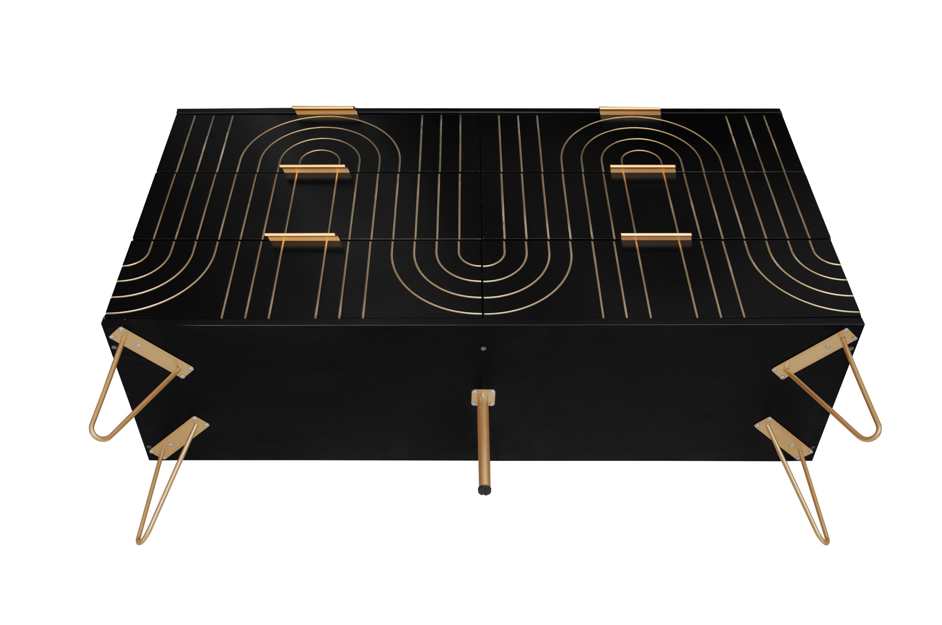 Modern 6 Drawer Dresser, Modern Dresser with Metal Handles, Storage Chest of Drawer, Wide Dresser Drawer Organizers with  Carving Design for Bedroom, Living Room, Hallway