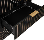 Modern 6 Drawer Dresser, Modern Dresser with Metal Handles, Storage Chest of Drawer, Wide Dresser Drawer Organizers with  Carving Design for Bedroom, Living Room, Hallway