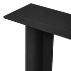 U_STYLE Modern and Curved Design Ash Veneer Console Table with Shelf,Suitable for Entryway,Hallway Living Room,Foyer,Corridor