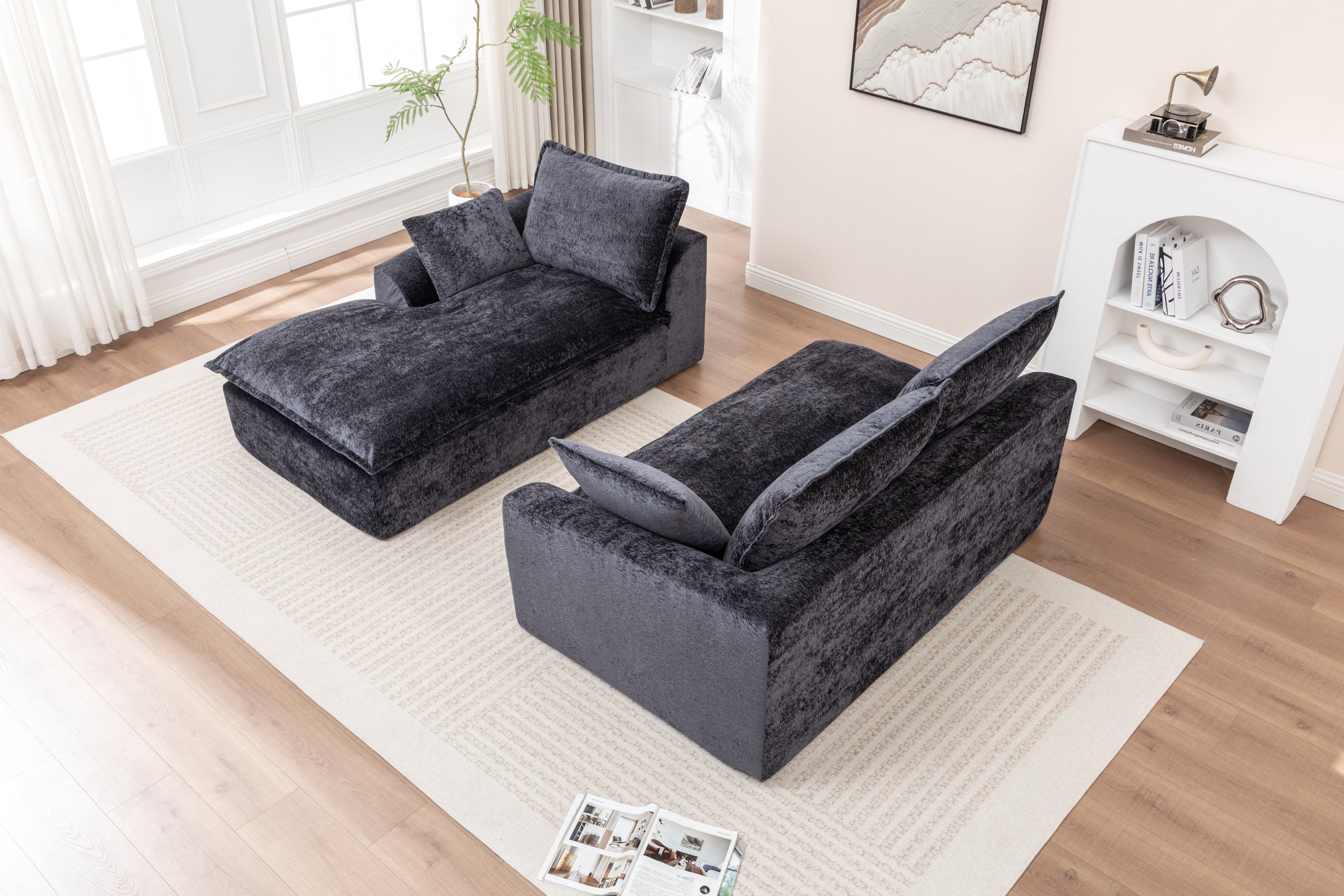 103' Cloud Sectional Couch with L - Shape Chaise, Boneless Modern Modular Large - Segment Sofa for Living Room, No Assembly Required Sectional Sofa