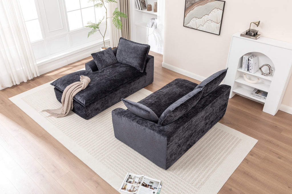 103' Cloud Sectional Couch with L - Shape Chaise, Boneless Modern Modular Large - Segment Sofa for Living Room, No Assembly Required Sectional Sofa