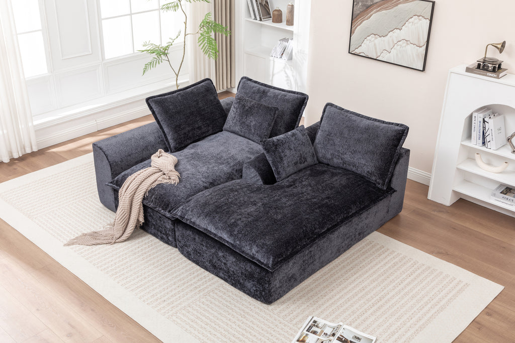 103' Cloud Sectional Couch with L - Shape Chaise, Boneless Modern Modular Large - Segment Sofa for Living Room, No Assembly Required Sectional Sofa