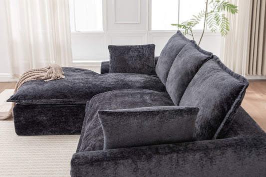 103' Cloud Sectional Couch with L - Shape Chaise, Boneless Modern Modular Large - Segment Sofa for Living Room, No Assembly Required Sectional Sofa