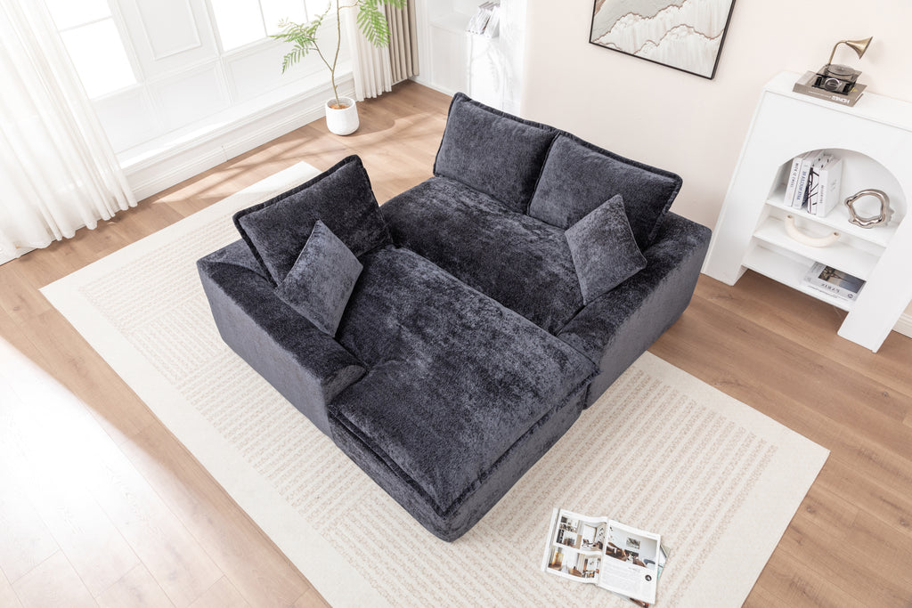 103' Cloud Sectional Couch with L - Shape Chaise, Boneless Modern Modular Large - Segment Sofa for Living Room, No Assembly Required Sectional Sofa