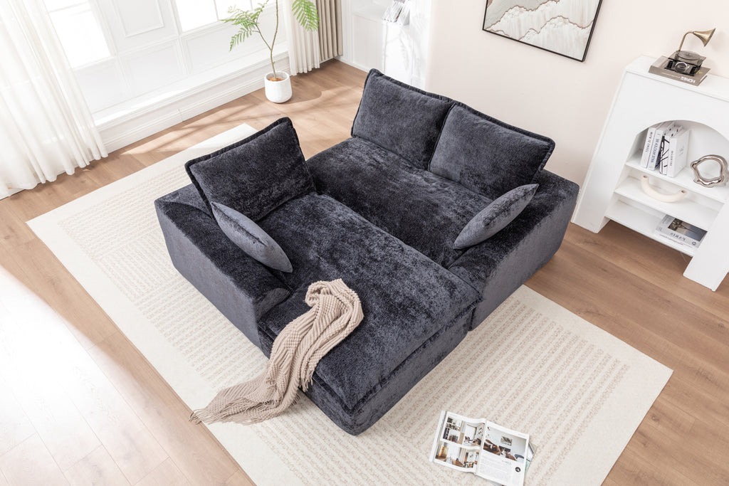 103' Cloud Sectional Couch with L - Shape Chaise, Boneless Modern Modular Large - Segment Sofa for Living Room, No Assembly Required Sectional Sofa