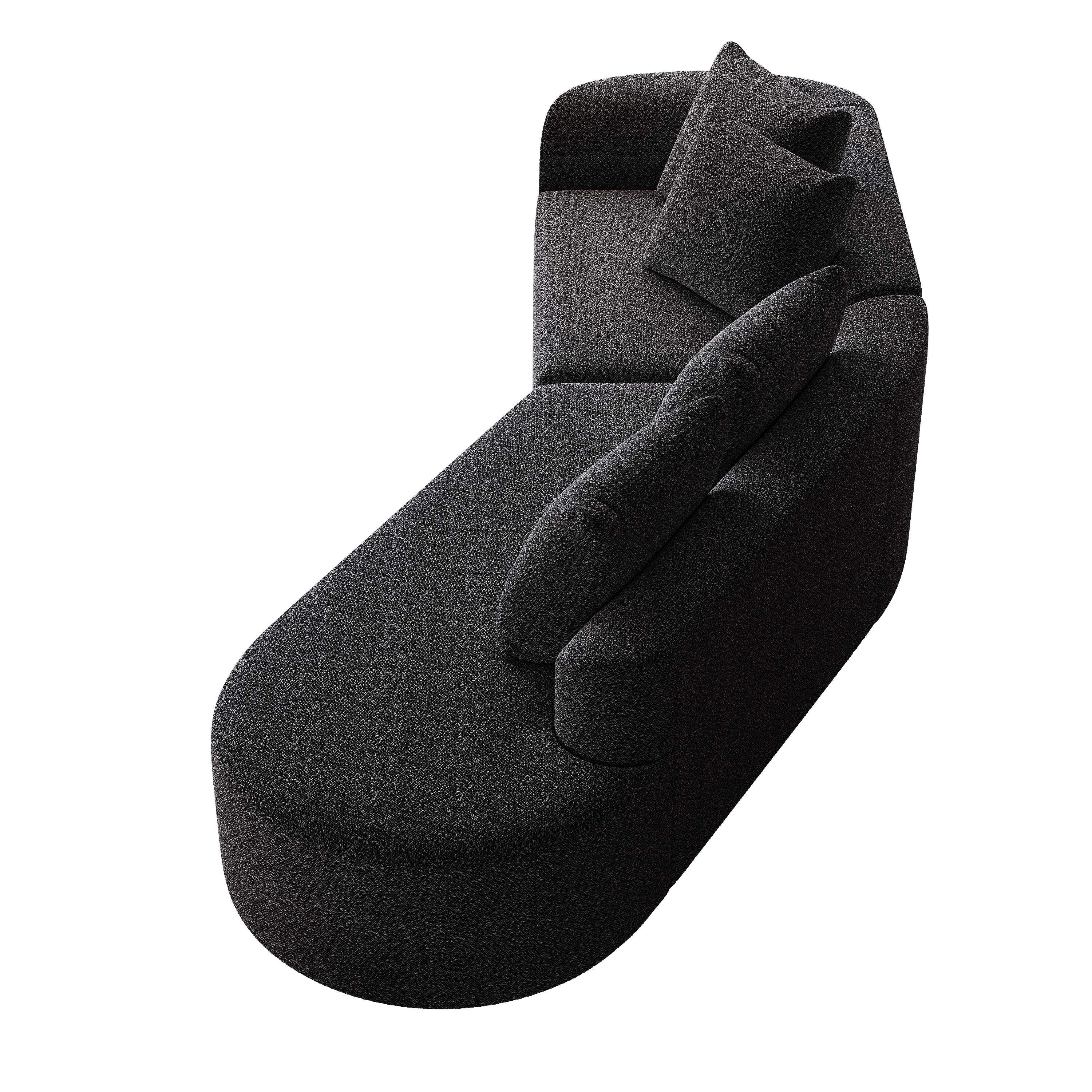 Modern Upholstered Oversized Sectional Sofa, 112-Inch Chenille 4-Seater Extra Deep & Wide Seat Curved Cloud Couch with 4 Throw Pillows, Free Combination Sofa Couch for Living Room,Bedroom