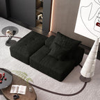 Modern Oversized Modular Sectional Sofa,Sparkling Chenille Fabric Soft Cushion Sofa with 2 Pillows,DIY Combination Tufted Sofa,No Assembly Required