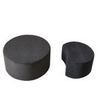 Nesting Coffee Table Set of 2,Upholstered Round Coffee Tables Set of 2 for Living Room, Modern Foam Round Coffee Table Side Table End Table Ottoman, No Assembly