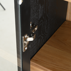 74.5'' Tall Display Cabinet with Glass Doors, Modern Style China Cabinet, Curio Cabinet for Collectibles Figures Trophies, for Hallways Living Room, Kitchen, Home, Studio or Workspace - Black