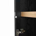 74.5'' Tall Display Cabinet with Glass Doors, Modern Style China Cabinet, Curio Cabinet for Collectibles Figures Trophies, for Hallways Living Room, Kitchen, Home, Studio or Workspace - Black