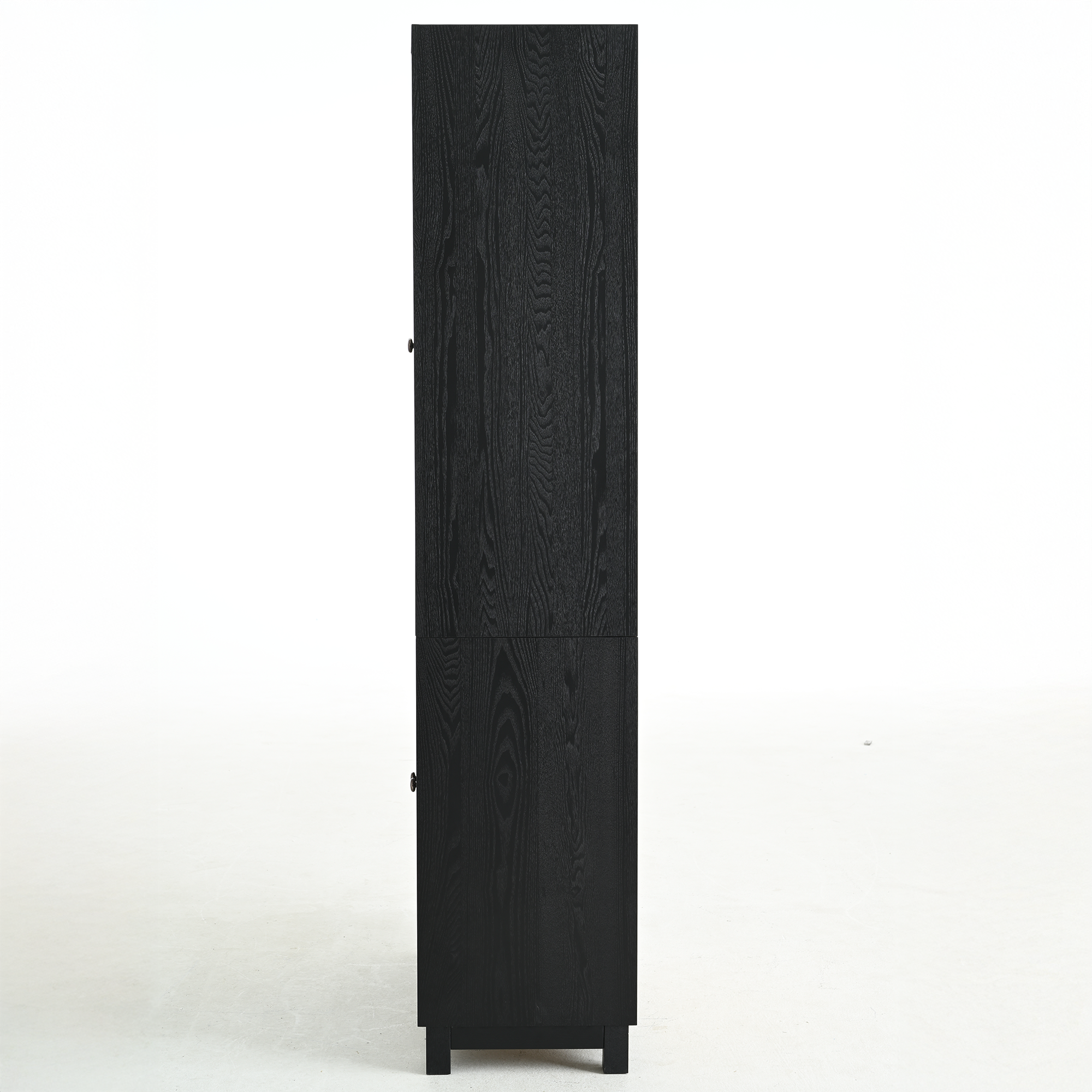 74.5'' Tall Display Cabinet with Glass Doors, Modern Style China Cabinet, Curio Cabinet for Collectibles Figures Trophies, for Hallways Living Room, Kitchen, Home, Studio or Workspace - Black