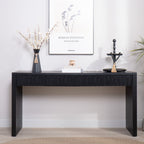 Modern Black Console Table with 4 Drawers – 59.2 Entryway Table with Storage