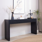 Modern Black Console Table with 4 Drawers – 59.2 Entryway Table with Storage