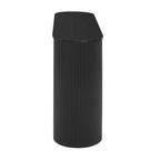 TREXM Entryway Table with Fluted Design, Modern Console Table with Storage, Oval Top and 2 Drawers for Entryway and Living Room (Black)