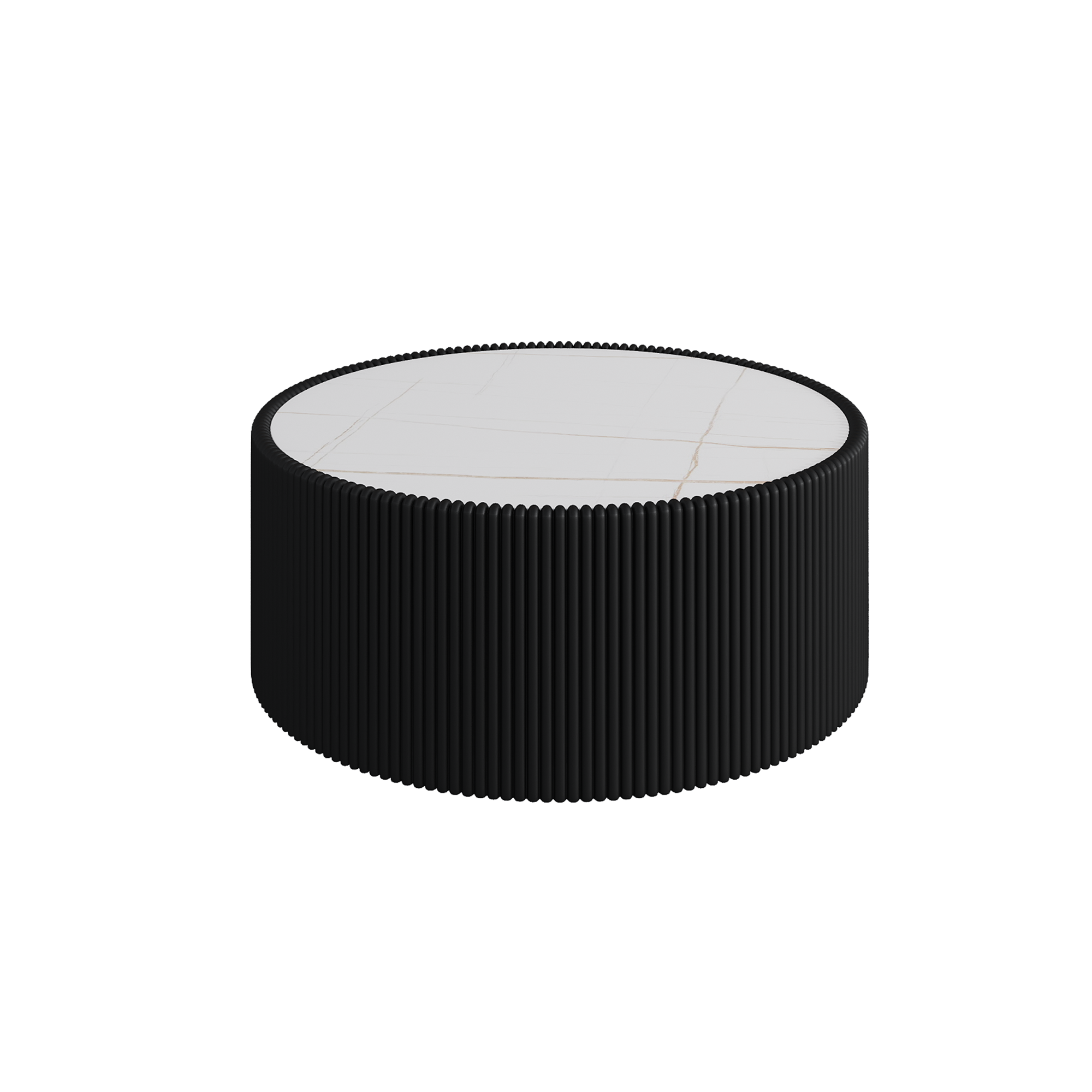 Light Marble Top Cylinder Shape Leather Coffee modern Sofa Table for Living Room furniture Coffee Table