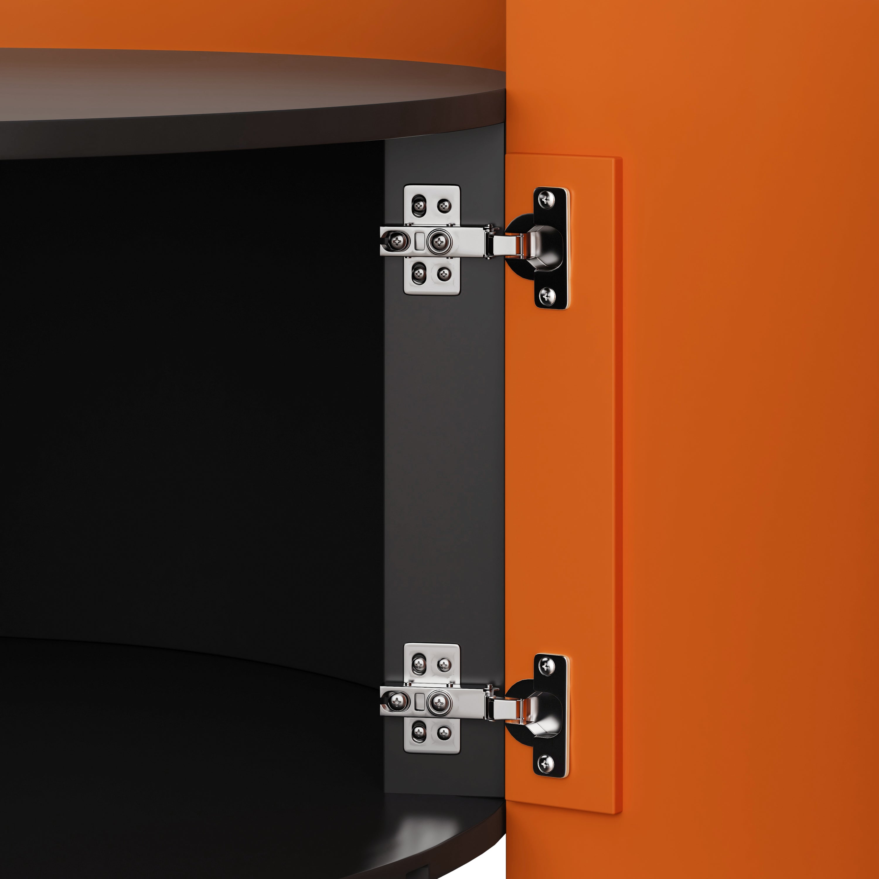 Nesting Coffee Table, Round Nesting Tables and End Tables for Small Space, Modern Side Tables with Extendable Sliding Tabletop for Living Room, Office,Black, No Need Assembly