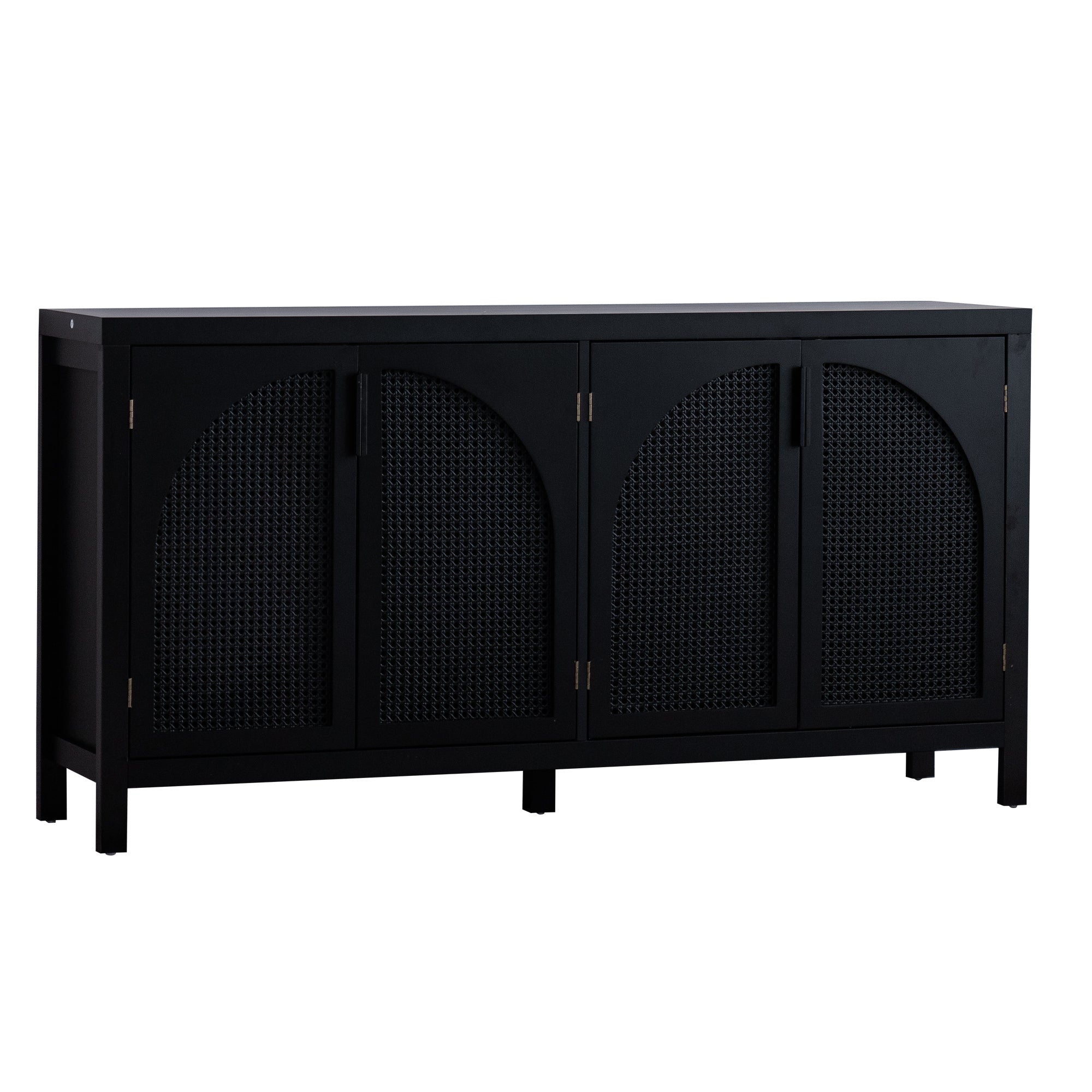 Modern Storage Sideboard Buffet Cabinet with Artificial Rattan Door, Sideboard Buffet Cabinet for Living Room , Entryway,Kitchen