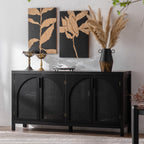 Modern Storage Sideboard Buffet Cabinet with Artificial Rattan Door, Sideboard Buffet Cabinet for Living Room , Entryway,Kitchen