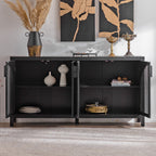 Modern Storage Sideboard Buffet Cabinet with Artificial Rattan Door, Sideboard Buffet Cabinet for Living Room , Entryway,Kitchen