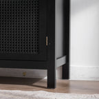 Modern Storage Sideboard Buffet Cabinet with Artificial Rattan Door, Sideboard Buffet Cabinet for Living Room , Entryway,Kitchen