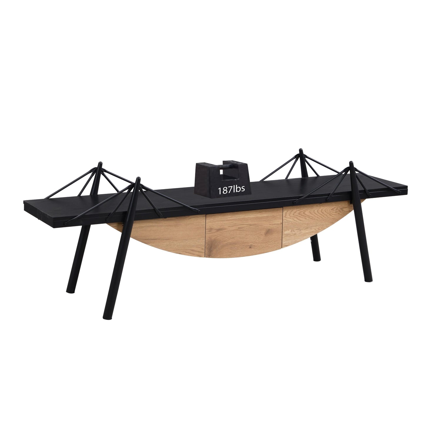 Sailboat-Shaped TV Stand, 70.87 inch Modern Entertainment Center with Drawer, MDF Wood Media Console Table, Unique Nautical Design, Sturdy Metal Support, Storage Cabinet for Living Room and Office