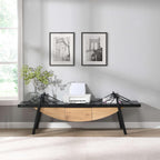 Sailboat-Shaped TV Stand, 70.87 inch Modern Entertainment Center with Drawer, MDF Wood Media Console Table, Unique Nautical Design, Sturdy Metal Support, Storage Cabinet for Living Room and Office