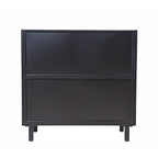 Modern Sideboard Buffet Cabinet with Tempered Figured Glass Doors, Flip Top, Inner Shelves, Metal Frame Storage Console for Dining Room, Kitchen, Living Room & Entryway (Black)