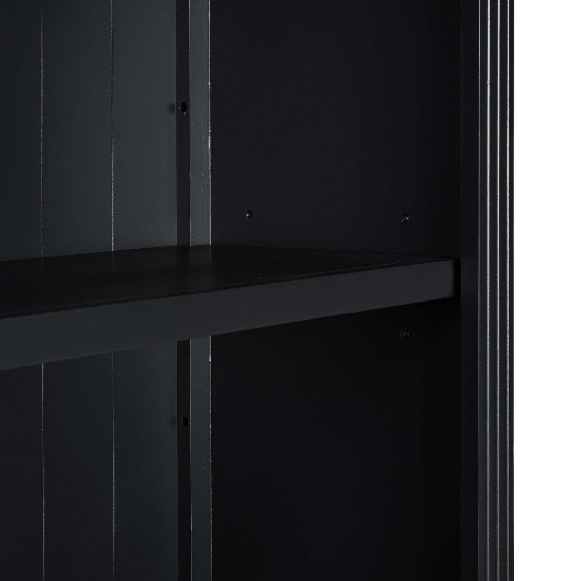 83.4'Tall Bookshelf, Modern Bookcase with Sliding Doors and Open Shelves,Storage Bookshelf for Living Room,Home Office,Black