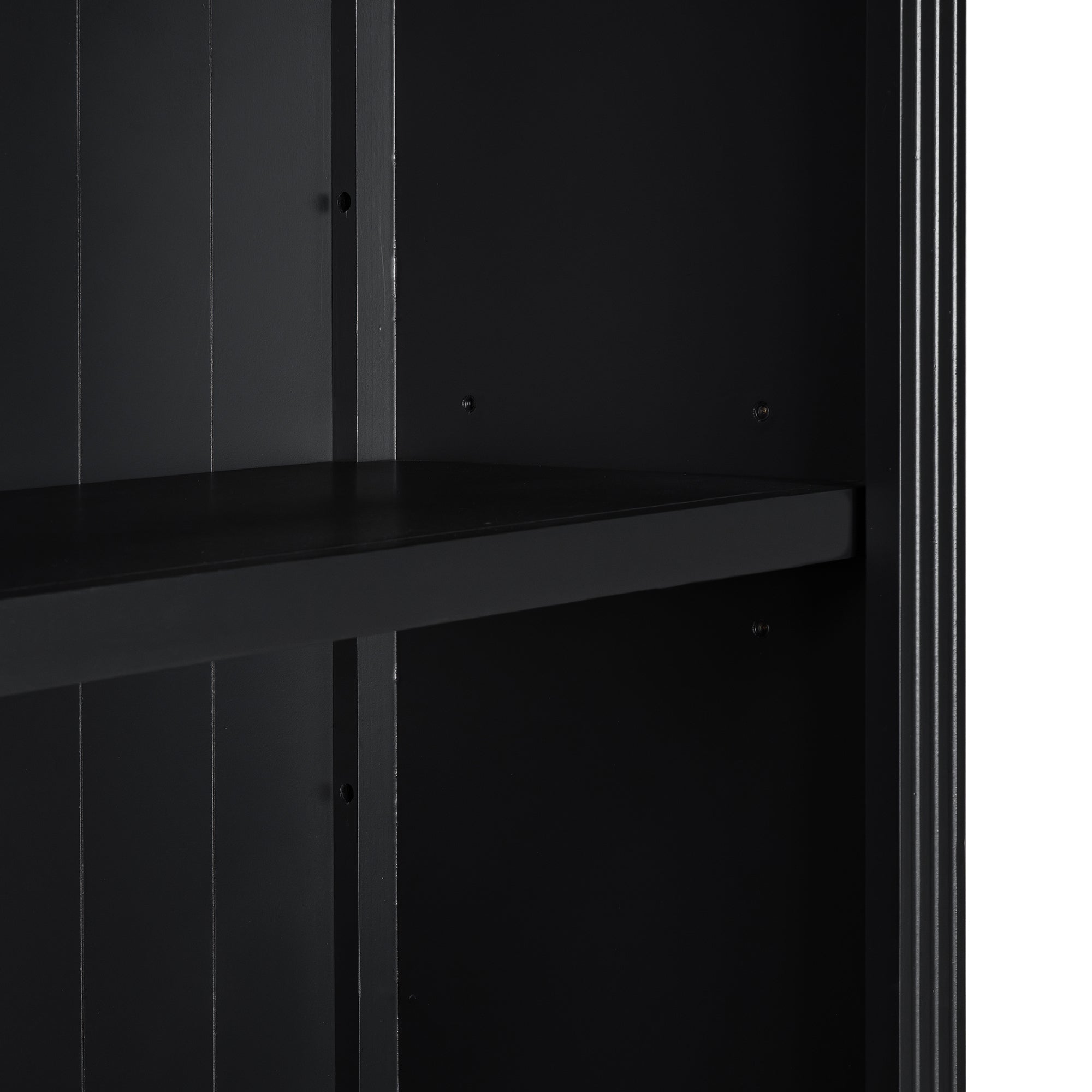 83.4'Tall Bookshelf, Modern Bookcase with Sliding Doors and Open Shelves,Storage Bookshelf for Living Room,Home Office,Black