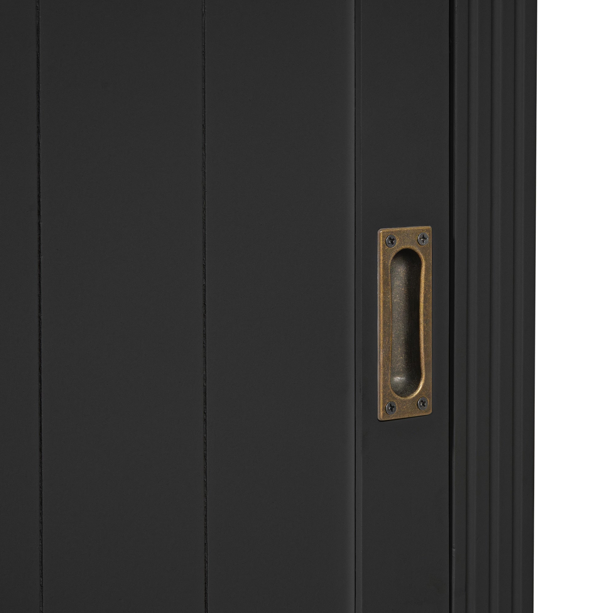 83.4'Tall Bookshelf, Modern Bookcase with Sliding Doors and Open Shelves,Storage Bookshelf for Living Room,Home Office,Black