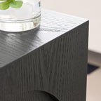 15.74'' Square Side Table Small Coffee Table Accent Table Bedside Table for Living Room Bedroom,BLACK