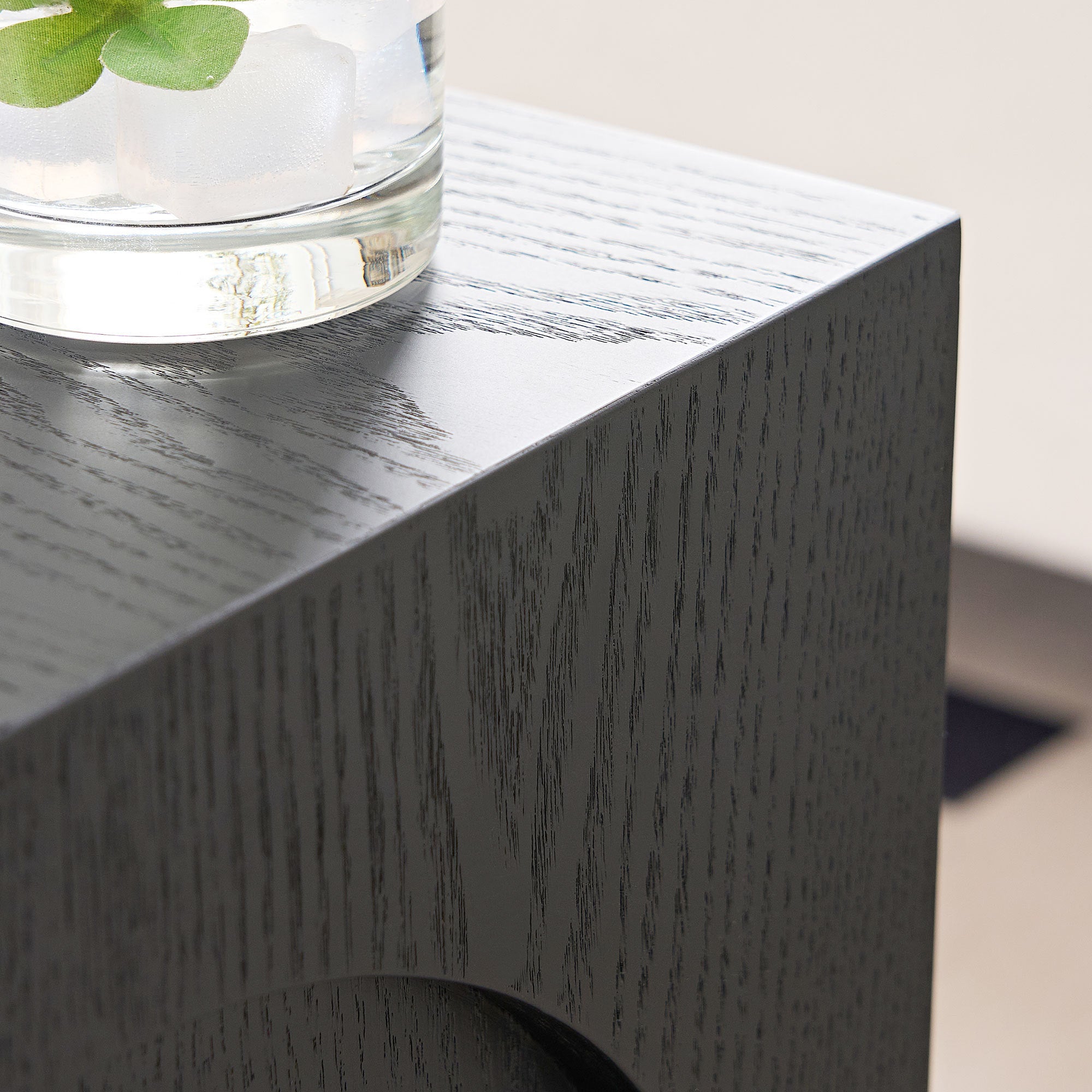 15.74'' Square Side Table Small Coffee Table Accent Table Bedside Table for Living Room Bedroom,BLACK