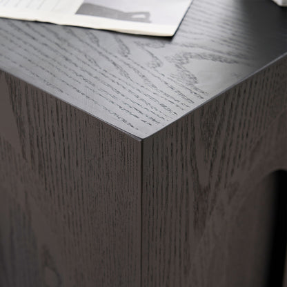 15.74'' Square Side Table Small Coffee Table Accent Table Bedside Table for Living Room Bedroom,BLACK