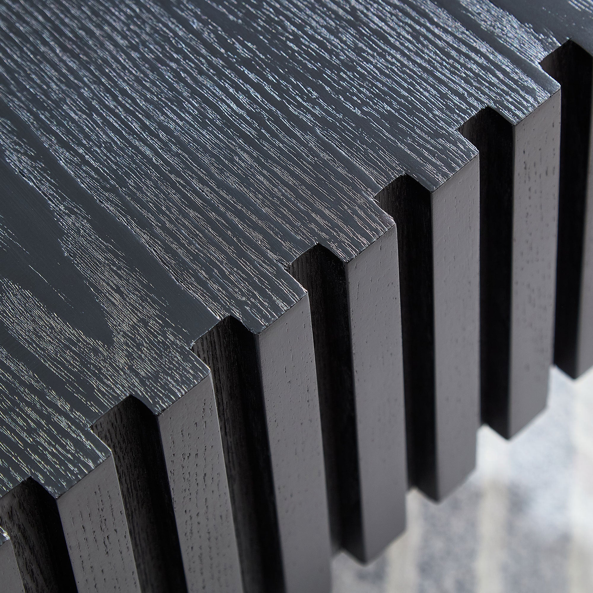 Modern 31.5 Inch Handcraft Drum Coffee Table Square Coffee Table for Living Room,Small Wooden Coffee Table with Sturdy MDF Pedesta,Black Color Coffee Table