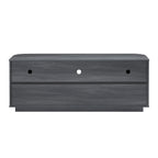 Modern Wavy TV Stand Rounded Sideboard with Storage Cabinet in Black, Particleboard & MDF, 64''W x 15''D x 24''H