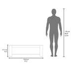 Coffee Table 16.2' H, 1 Shelf, Black Wengue / Natural Oak - Living Room Coffee Table