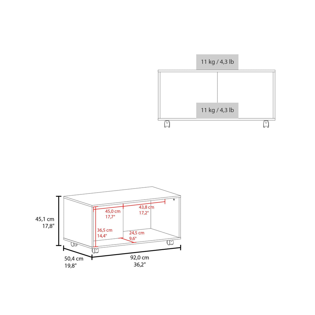 Modern Black Wengue Patrick Rectangular Coffee Table.