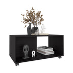 Modern Black Wengue Patrick Rectangular Coffee Table.