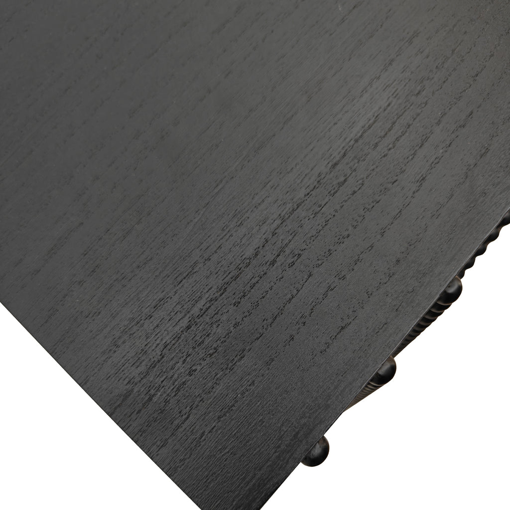 Modern Black Wood Storage Cabinet with Decorative Door, 30in Accent Sideboard for Living Room, Bedroom, or Entryway