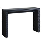 Modern Black Console Table with Ribbed Design,Wood Console Table, 47' W entryway table,Black Entry Table Narrow Console Table, Modern Hallway Table, Modern Sofa Table, Living Room Table